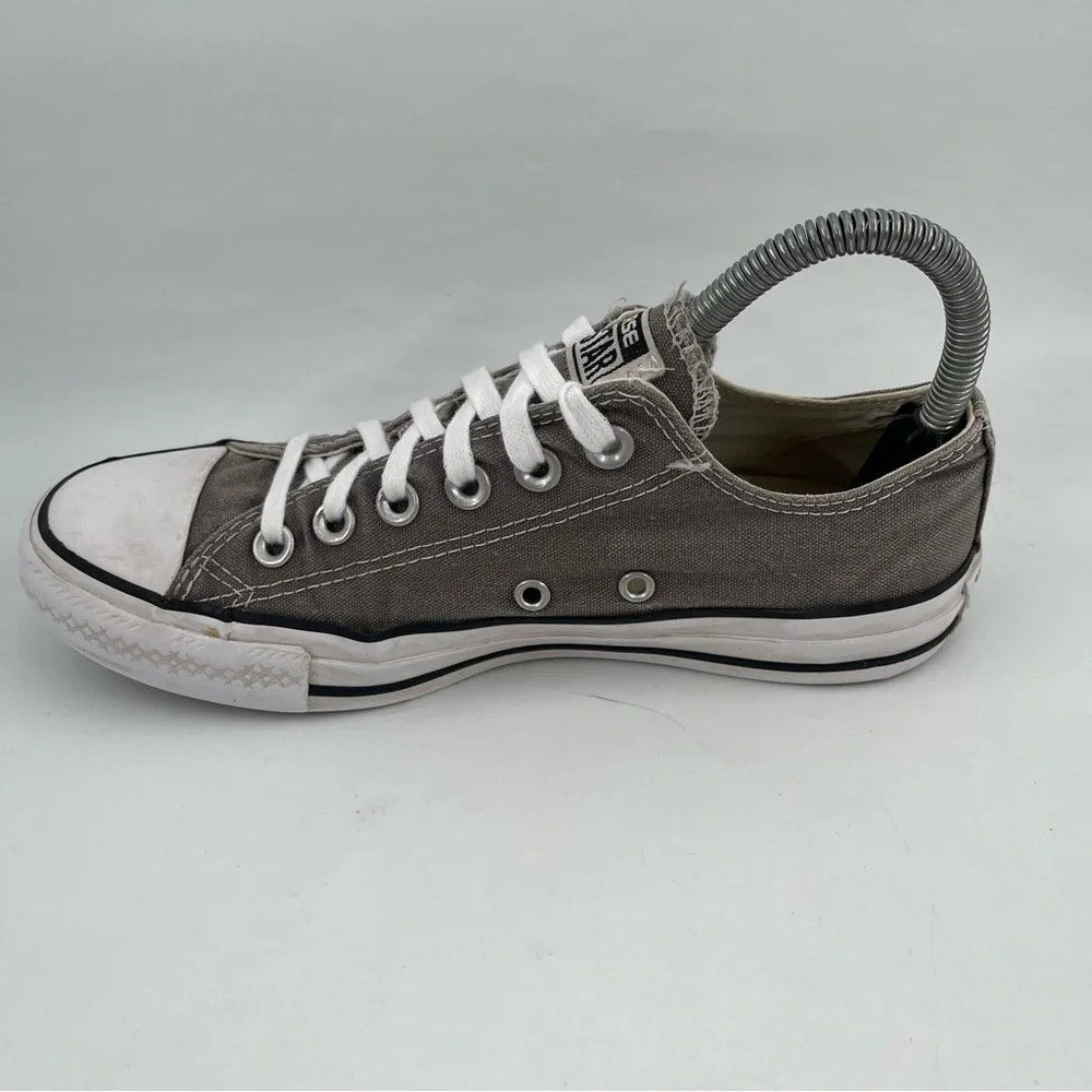 Converse Kids Chuck Taylor All Star-SZ 5Y-Grey Canvas Low Top Lace-Up Sneakers